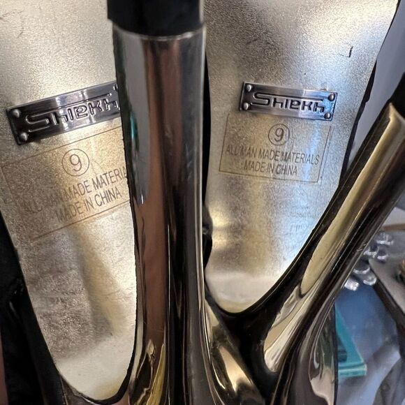 Vintage women's Sheik peep toe stilettos. Gorgeous gold heels size 9 - Picture 15 of 16